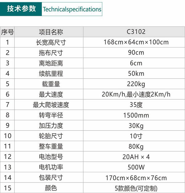 电动普兰尘推车C3102